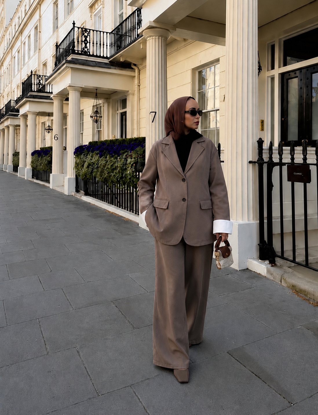 Taupe Blazer Set