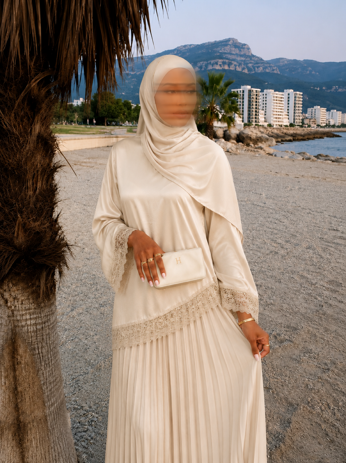 Lili Satin Set – Champagne