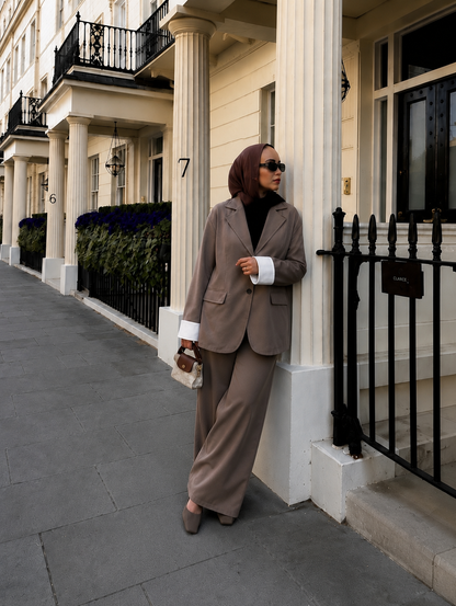 Taupe Blazer Set