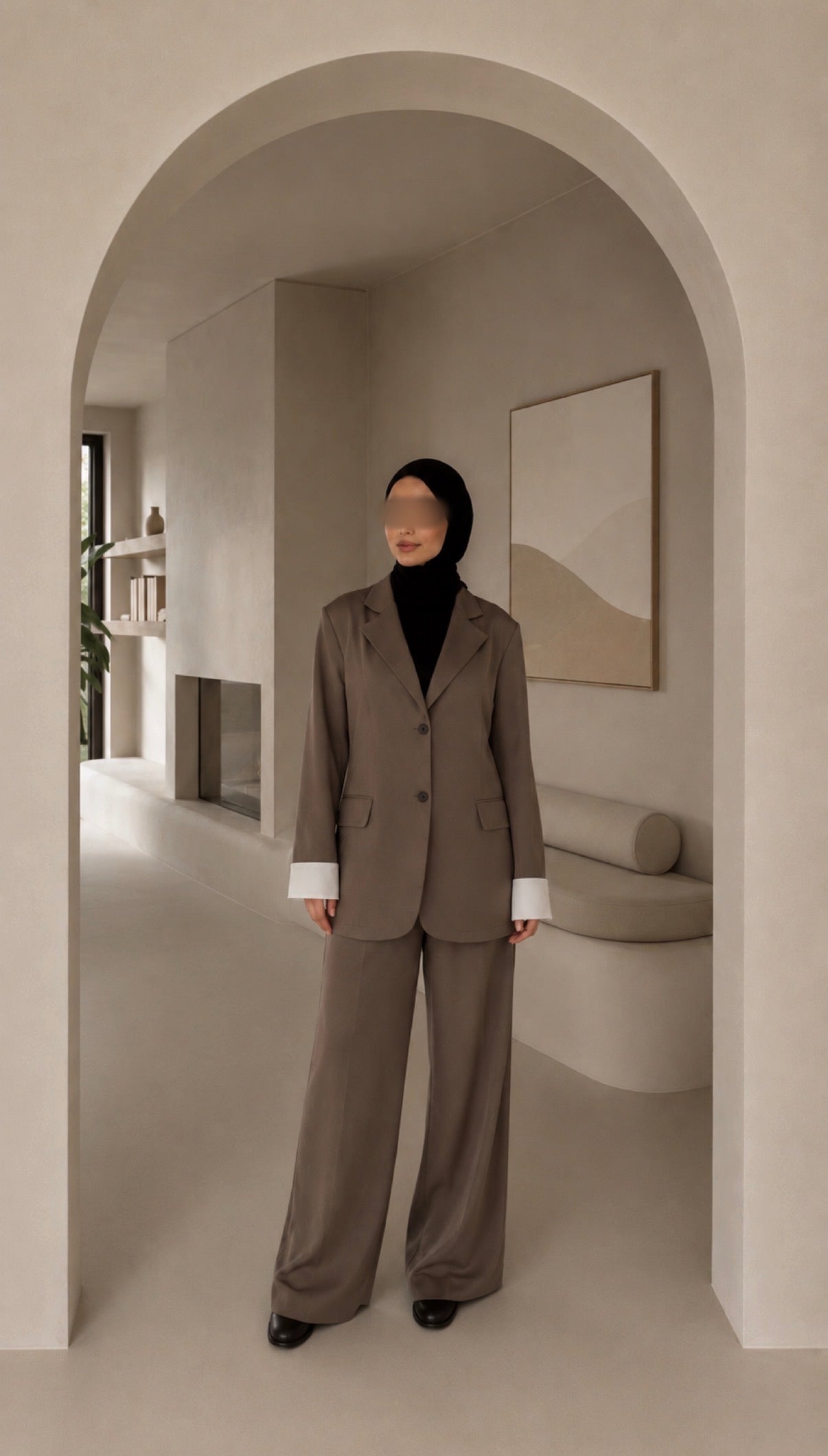 Taupe Blazer Set
