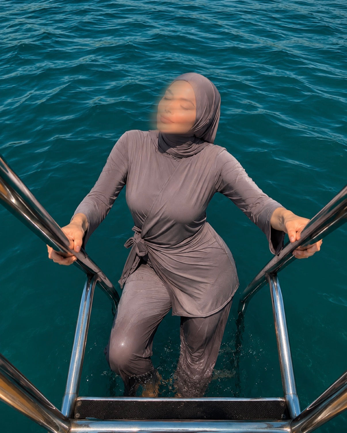 Taupe Modest 3-Piece Swimwear