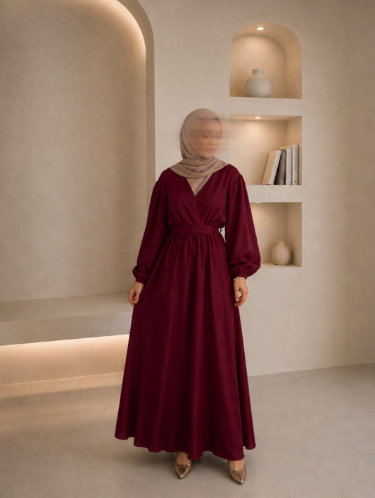 Red Satin Princesse Dress