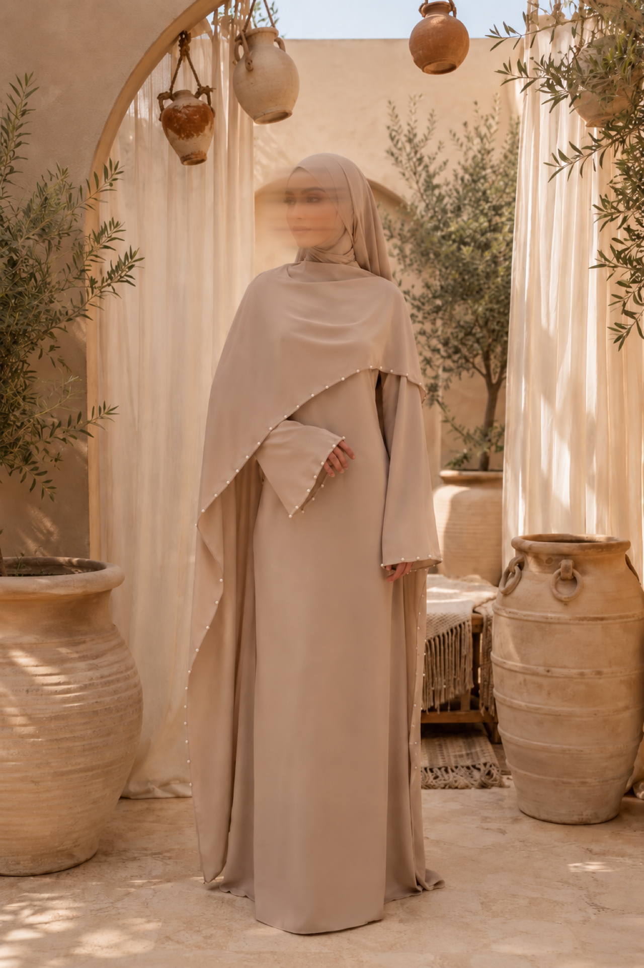 Beige Pearl Dress