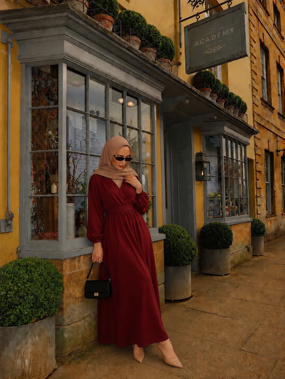 Red Satin Princesse Dress